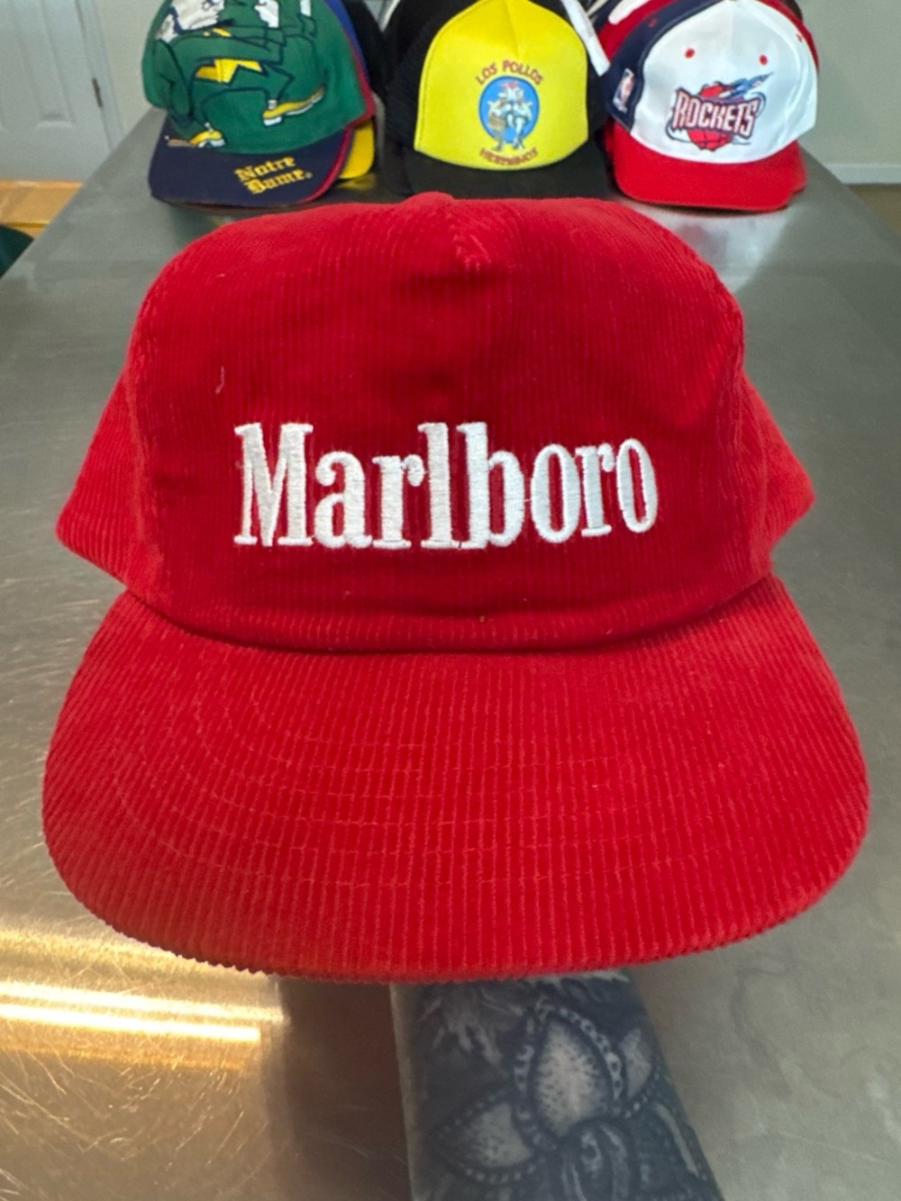Vintage Red Marlboro Corduroy Cap
